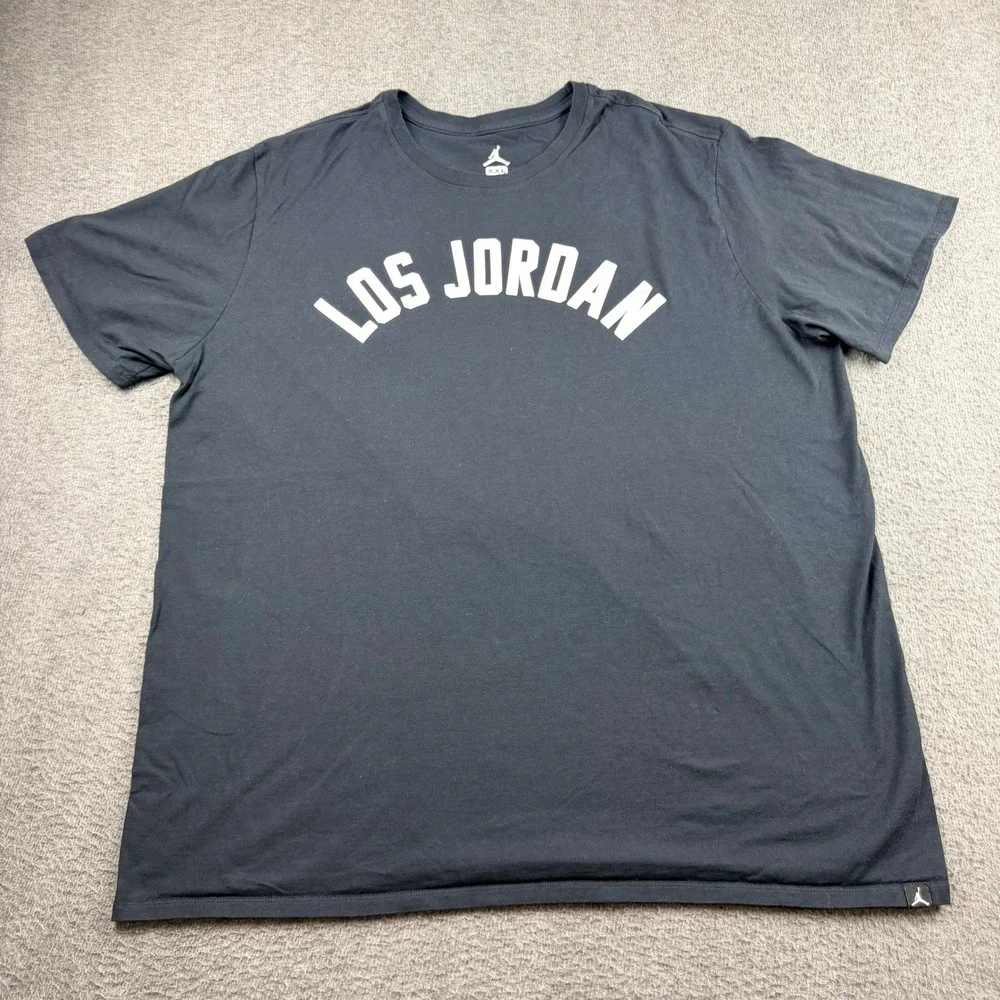 Jordan‎ Brand Los Jordan Men's XXL Black Short Sleeve Graphic T-Shirt
